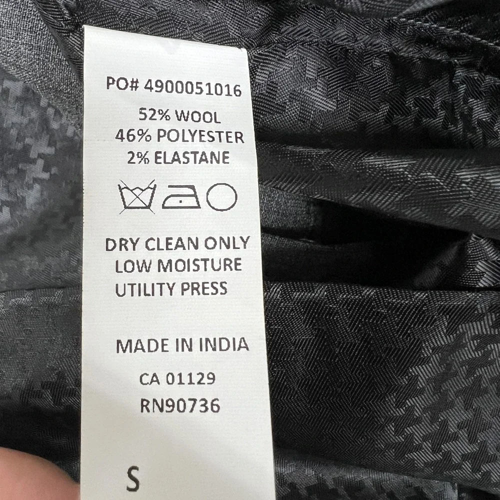 John Varvatos USA Suit Vest Mens Small Gray Wool Blend Formal Dress Wedding‎